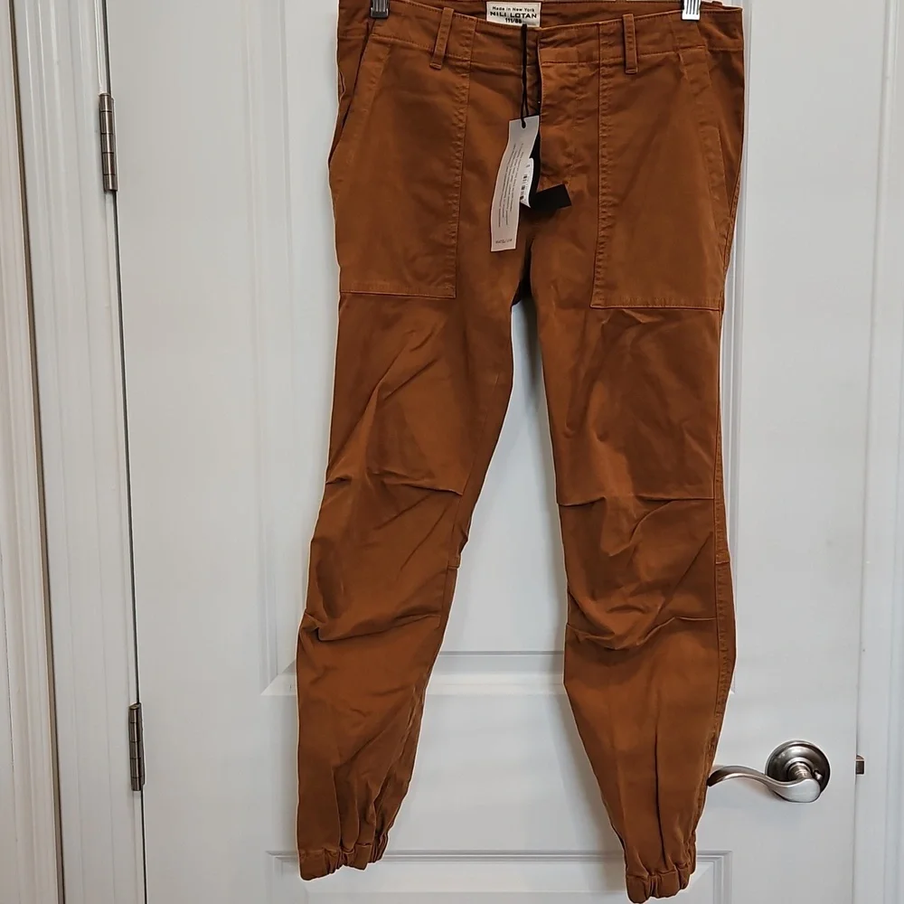 NWT. Nili Lotan Military Cropped Pants In MAPLE - Picture 2 of 6